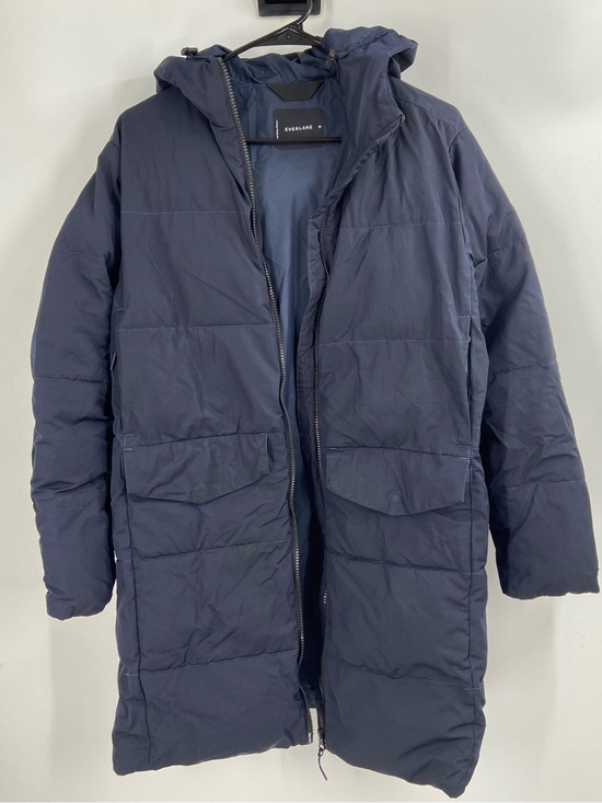 Everlane Jackets & Blazers - Everlane Long Puffer Coat XS Blue FLAWED